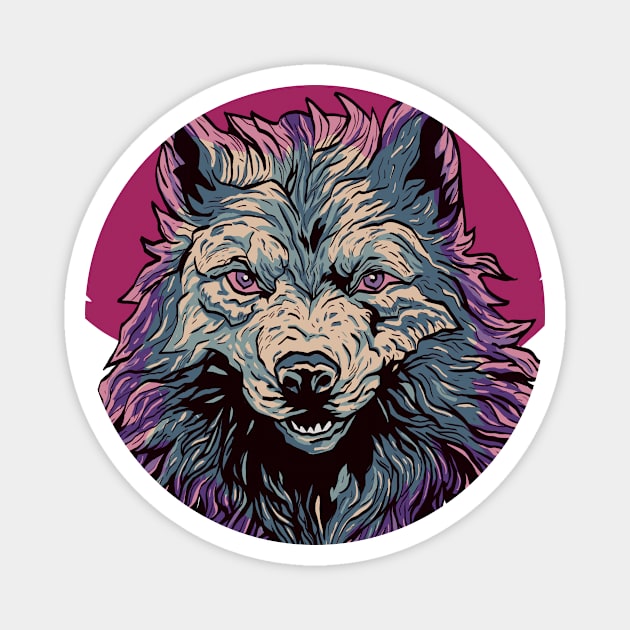 Wolf - Colorful Artwork Magnet by FutureHype